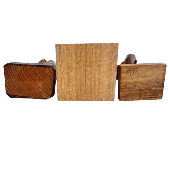 Three Men Boy Figurines on Wood Bases Resin Vintage 4 1/4" 4 1/8" and 3 1/2" - Picture 9 of 9